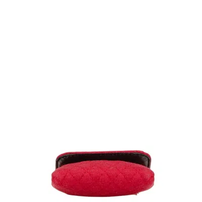 Pre-owned Chanel Red Color Cotton Shoulder Bag ()