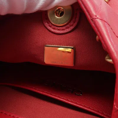 Pre-owned Chanel Red Color Leather Backpack ()