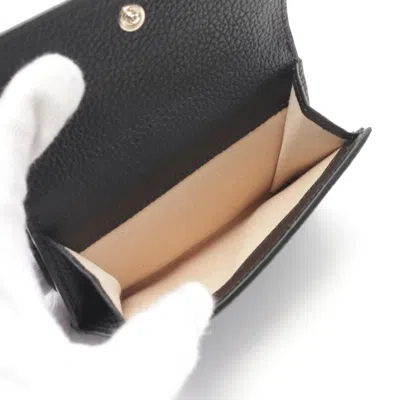 Pre-owned Chloé Black Leather Wallet (tri-fold) ()