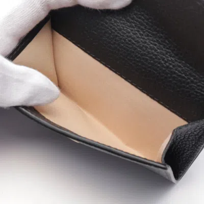 Pre-owned Chloé Black Leather Wallet (tri-fold) ()