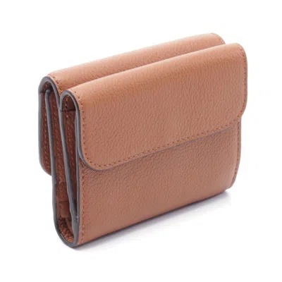 Pre-owned Chloé Brown Leather Wallet (tri-fold) ()