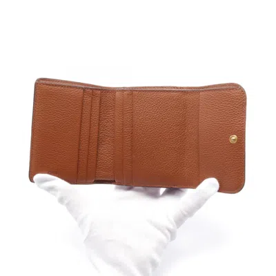 Pre-owned Chloé Brown Leather Wallet (tri-fold) ()