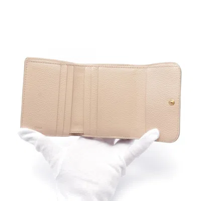 Pre-owned Chloé Marcie Pink Leather Wallet (tri-fold) ()