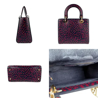 Pre-owned Dior Christian  Navy Red Color Leather Handbag Shoulder Bag ()