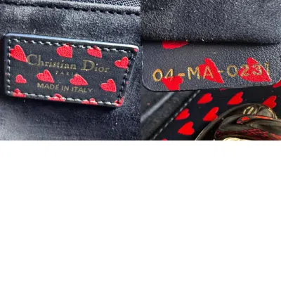Pre-owned Dior Christian  Navy Red Color Leather Handbag Shoulder Bag ()