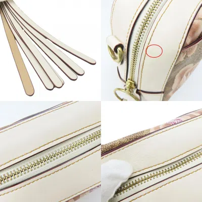 Pre-owned Coach Beige Ivory Leather Shoulder Bag ()