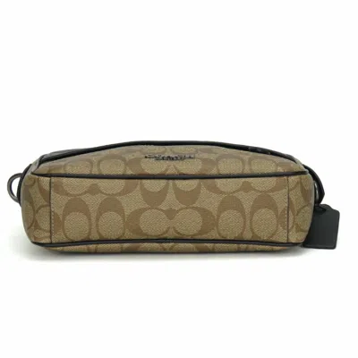 Pre-owned Coach Black Brown Leather Pvc Shoulder Bag ()