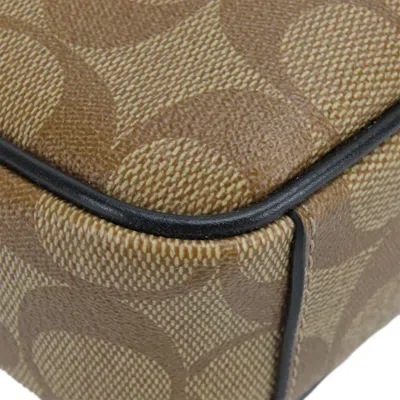 Pre-owned Coach Black Brown Leather Pvc Shoulder Bag ()