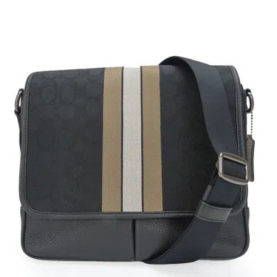 Pre-owned Coach Black Canvas Leather Shoulder Bag ()