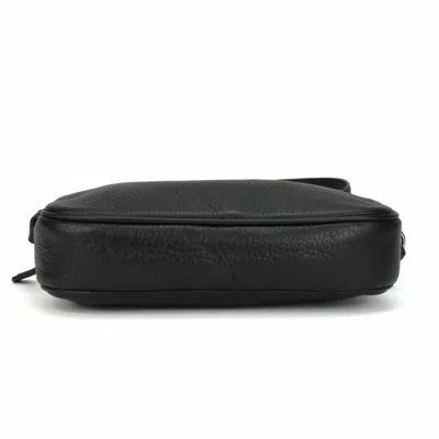 Pre-owned Coach Black Leather Pochette Shoulder Bag ()