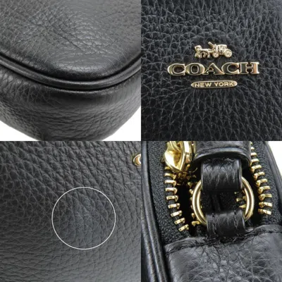 Pre-owned Coach Black Leather Pochette Shoulder Bag ()