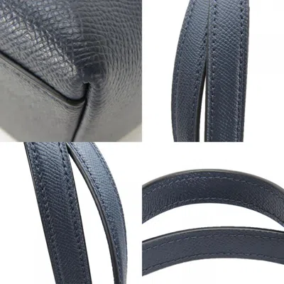 Pre-owned Coach Navy Leather Tote Bag ()