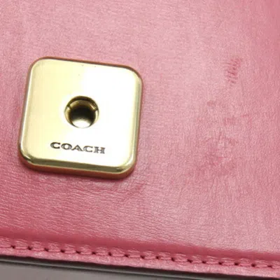 Pre-owned Coach Pink Leather Pochette Shoulder Bag ()