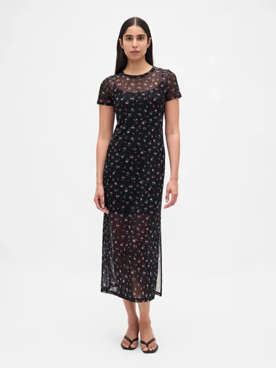 Gap Mesh Maxi Dress