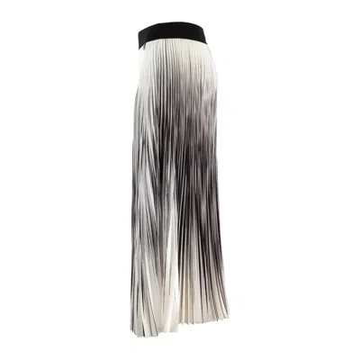 Herno Pleated Shades Skirt In White