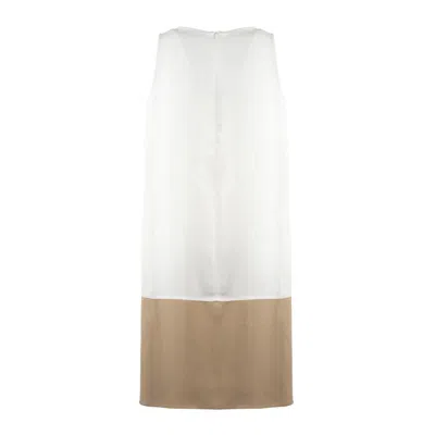 Antonelli Normandy Viscose Sleeveless Dress In White