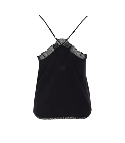 Zadig & Voltaire Lace-trimmed Camisole In Black