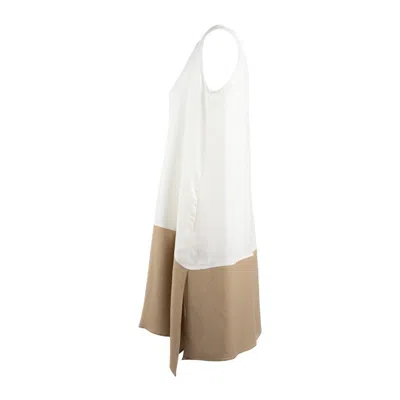 Antonelli Normandy Viscose Sleeveless Dress In White