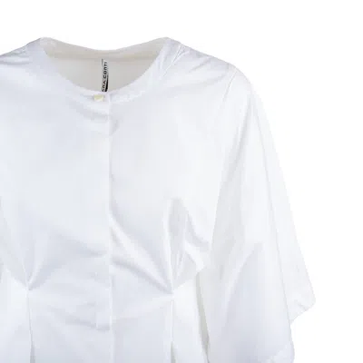 Liviana Conti Cotton Shirt With Pleats In White