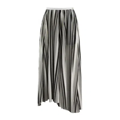 Philosophy Di Lorenzo Serafini Long Asymmetrical Striped Skirt In Multi
