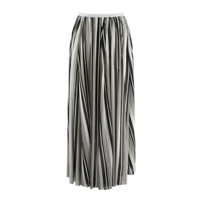 Philosophy Di Lorenzo Serafini Long Asymmetrical Striped Skirt In Multi