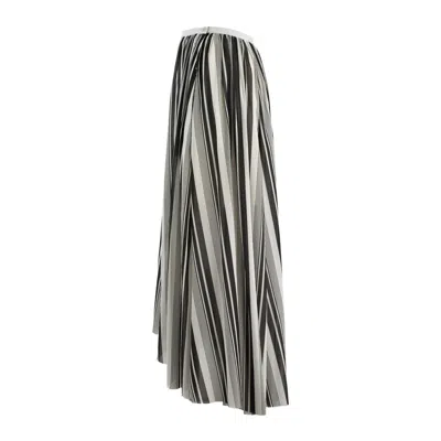 Philosophy Di Lorenzo Serafini Long Asymmetrical Striped Skirt In Multi