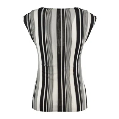 Philosophy Di Lorenzo Serafini Stretch Tulle Fabric With Striped Top In Gray