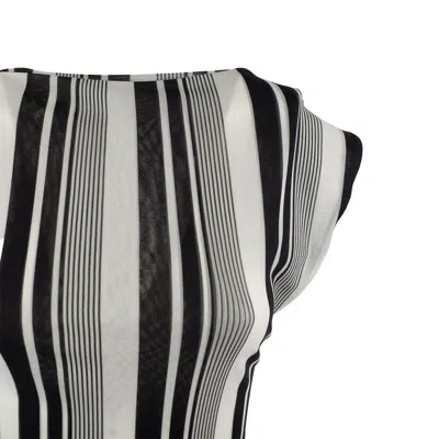 Philosophy Di Lorenzo Serafini Stretch Tulle Fabric With Striped Top In Gray