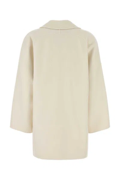 Max Mara Women Ivory Wool Blend Orma Coat In Neutral