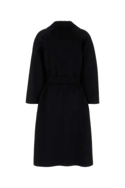 Max Mara Black Cashmere Ludmilla Coat In Black