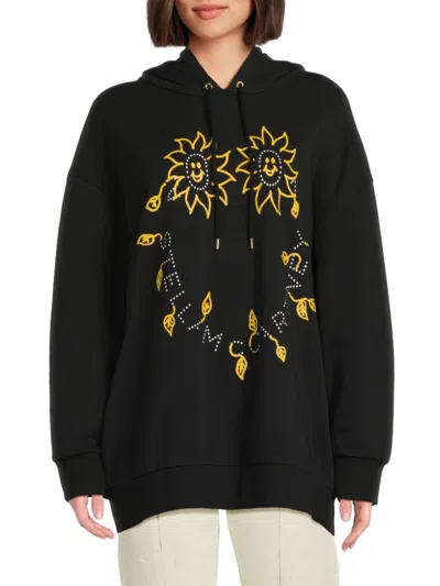 Stella Mccartney Women's Smile Print Logo Cotton Hoodie