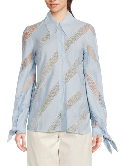 Stella Mccartney Women's Slyvia Schiffli Cotton-blend Shirt