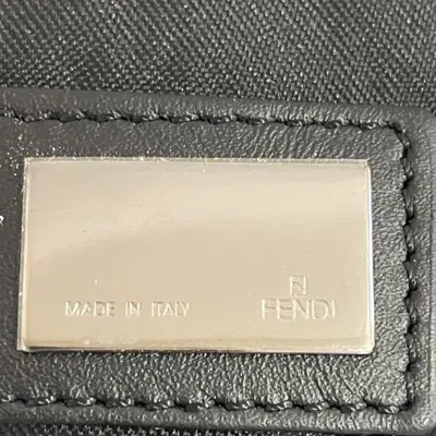 Pre-owned Fendi Black Canvas Leather Shoulder Bag ()