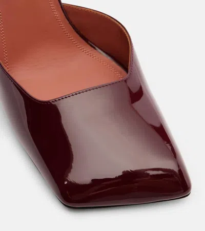 Amina Muaddi Charlotte 95 Patent Leather Pumps