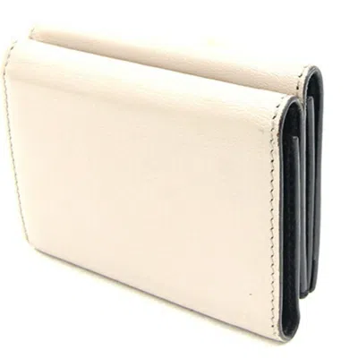Pre-owned Givenchy Black Light Beige Leather Wallet (tri-fold) () In Multi