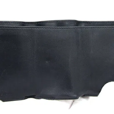 Pre-owned Givenchy Black Light Beige Leather Wallet (tri-fold) () In Multi