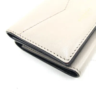Pre-owned Givenchy Black Light Beige Leather Wallet (tri-fold) () In Multi