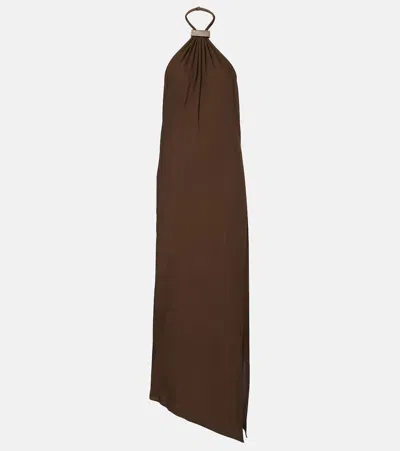 Attico Halterneck Open-back Midi Dress