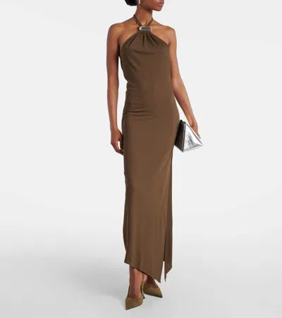 Attico Halterneck Open-back Midi Dress