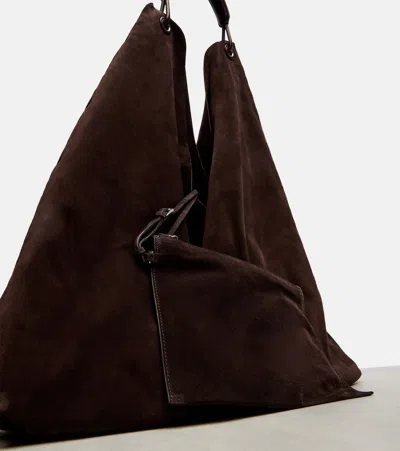 The Row Bindle Large Suede Tote Bag
