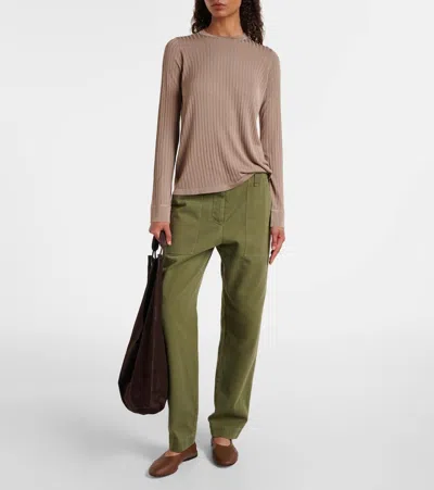 The Row Bindle Large Suede Tote Bag