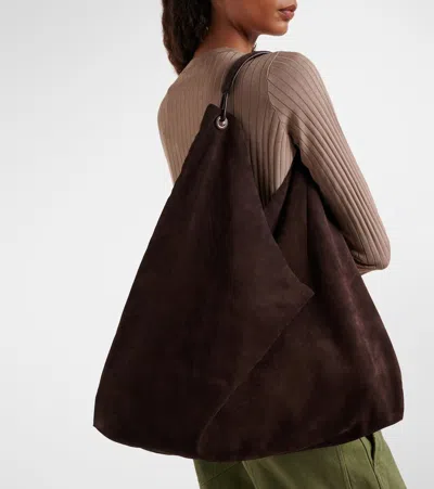 The Row Bindle Large Suede Tote Bag