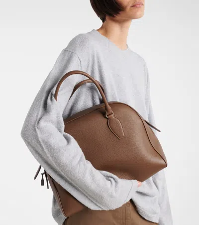 The Row India 12 Medium Leather Tote Bag