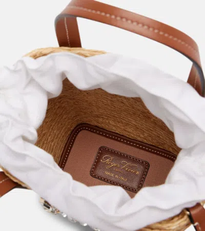 Roger Vivier Rv Skate Mini Raffia Bucket Bag