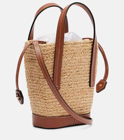 Roger Vivier Rv Skate Mini Raffia Bucket Bag