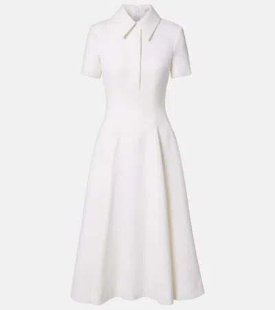 Emilia Wickstead Felciana Collared Wool Crepe Midi Dress In White