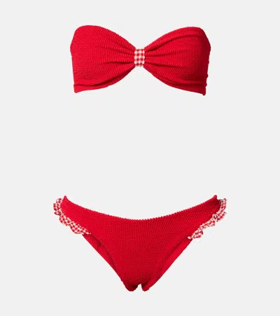 Hunza G Jean Two-piece Bikini Set In Red