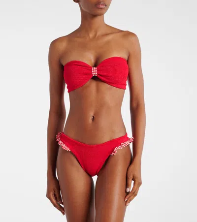 Hunza G Jean Two-piece Bikini Set In Red