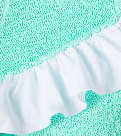 Hunza G Olive Frilled Swimsuit In Green