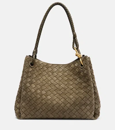 Bottega Veneta Parachute Intrecciato Large Suede Tote Bag